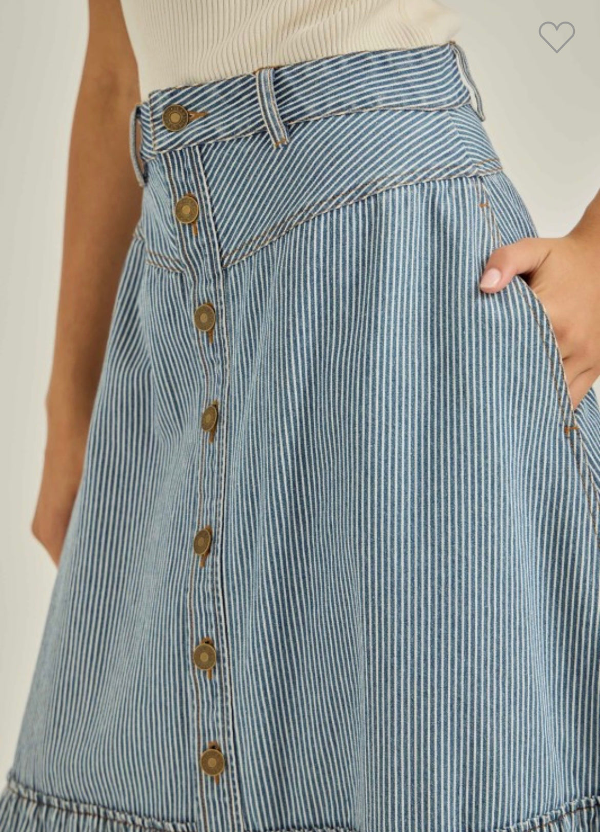 Falda Midi-Denim Raya