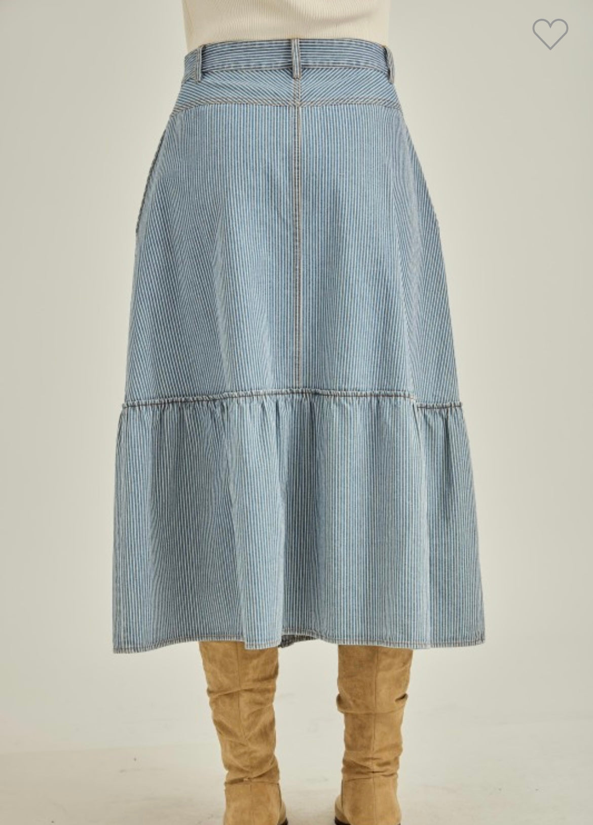 Falda Midi-Denim Raya