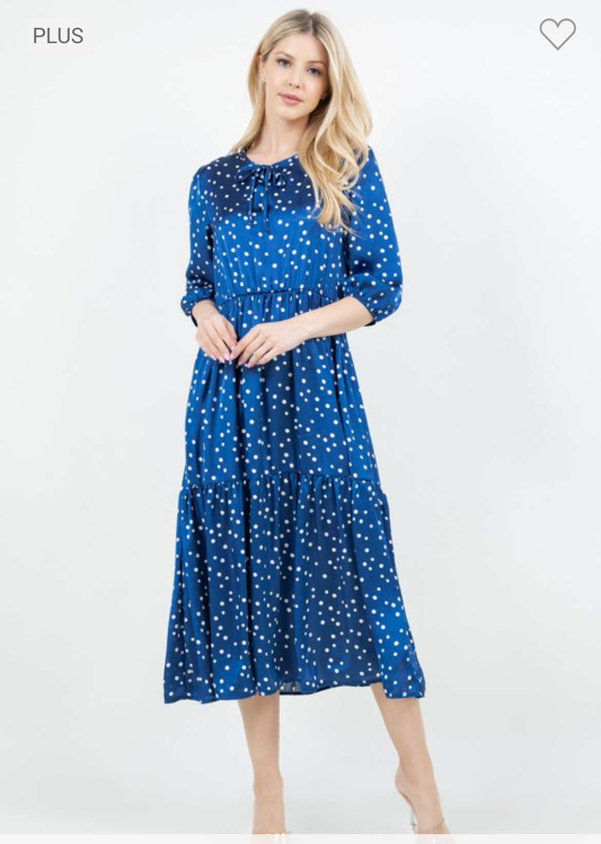 Vestido Midi Estilo Boho a Capas - Navy (Plus Size)